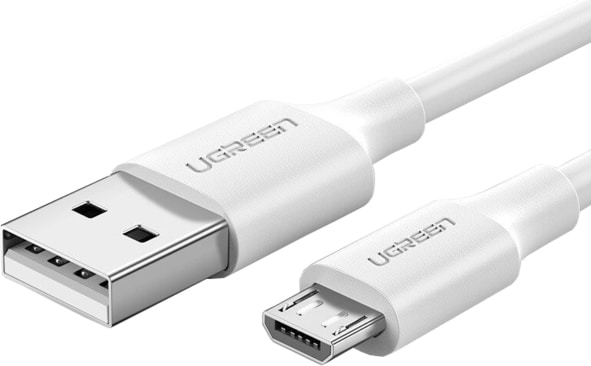 Фото - Кабель синхронізації даних UGREEN US289 USB - Micro USB Cable 1.5 m White (60142)