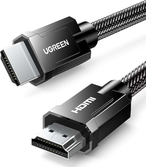 Кабель HDMI UGREEN HD135 HDMI to HDMI 1 m v2.1 8K-60Hz/4K-120Hz Braided Gray (70319) - Фото 1