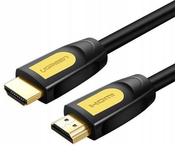 Кабель HDMI UGREEN HD101 HDMI Round Cable 1 m Yellow/Black (10115)