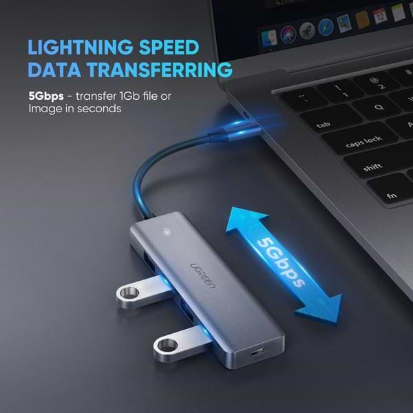 Фото - Хаб USB UGREEN CM219 Type-C - 3xUSB with MicroUSB Power Port Gray (70336)