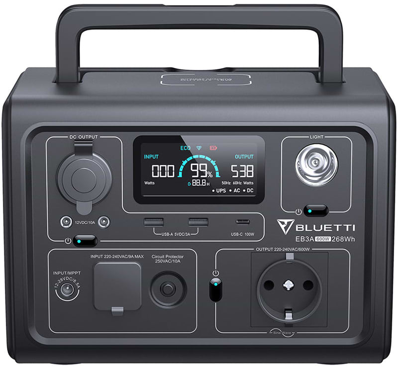 Зарядна станція універсальна Bluetti 600W (EB3A) - Фото 1