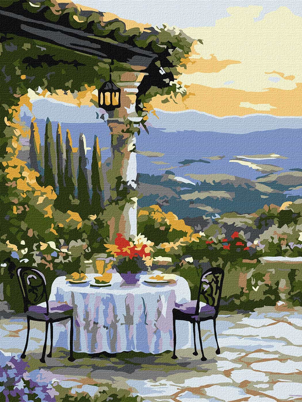 Картина за номерами Ideyka Мальовнича вечеря 30х40 см (KHO2908)