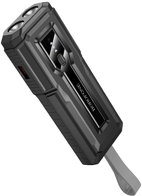 Батарея мобильная BOROFONE BJ54 Graceful 22.5W+PD20W fully compatible flashlight power bank 10000mAh Black (6941991111617) - Фото 1