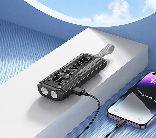 Фото - Батарея мобільна BOROFONE BJ54 Graceful 22.5W+PD20W fully compatible flashlight power bank 10000mAh Black (6941991111617)