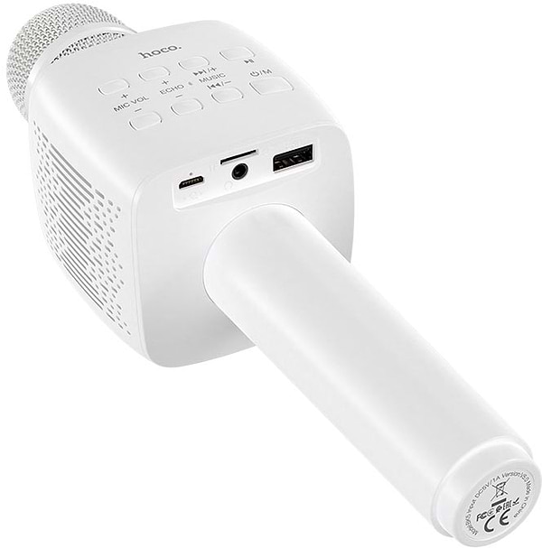 Фото - Мікрофон вокальний бездротовий HOCO BK5 White (6931474742292)