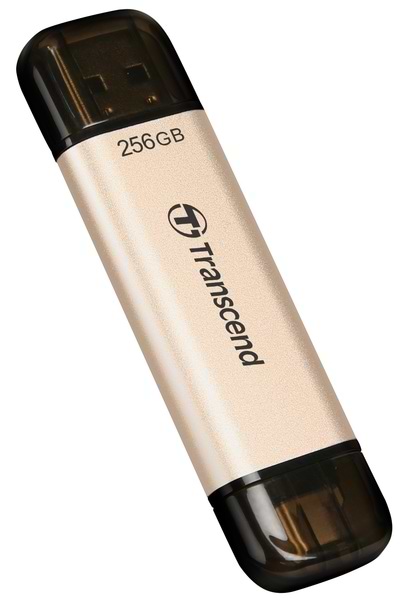 Флеш USB Transcend JetFlash 930 256GB USB 3.2/Type-C (TS256GJF930C) Gold-Black - Фото 1
