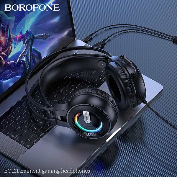 Фото - Гарнитура проводная игровая BOROFONE BO111 Eminent Black (6941991119507)