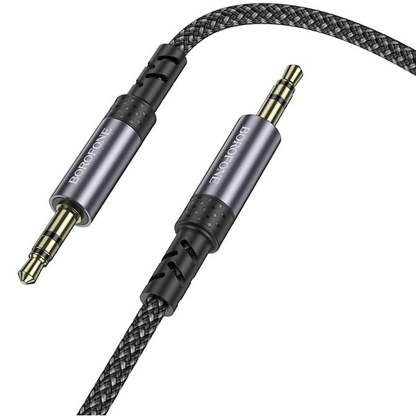 Фото - Кабель 3.5 мм -3.5 мм BOROFONE BL24 AUX Metal Grey (6941991118968)