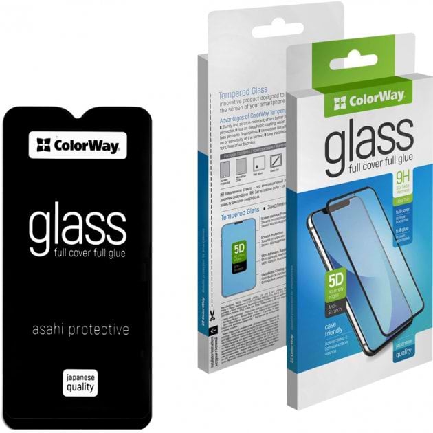 Защитное стекло для смартфона Colorway 9H FC glue Anti-Spy Apple iPhone 14 Pro Max Black (CW-GSFGASAI14PM-BK)