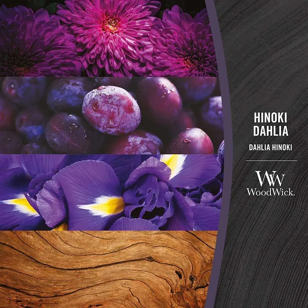 Фото - Свеча стекло Woodwick Ellipse Hinoki Dahlia (Хинокки Далия) 453г (1743608E)