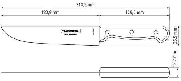 Фото - Нож кухонный Tramontina Polywood 180 мм (21138/177)