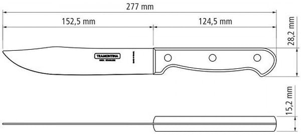 Фото - Нож для мяса Tramontina Polywood 152 мм (21126/176)