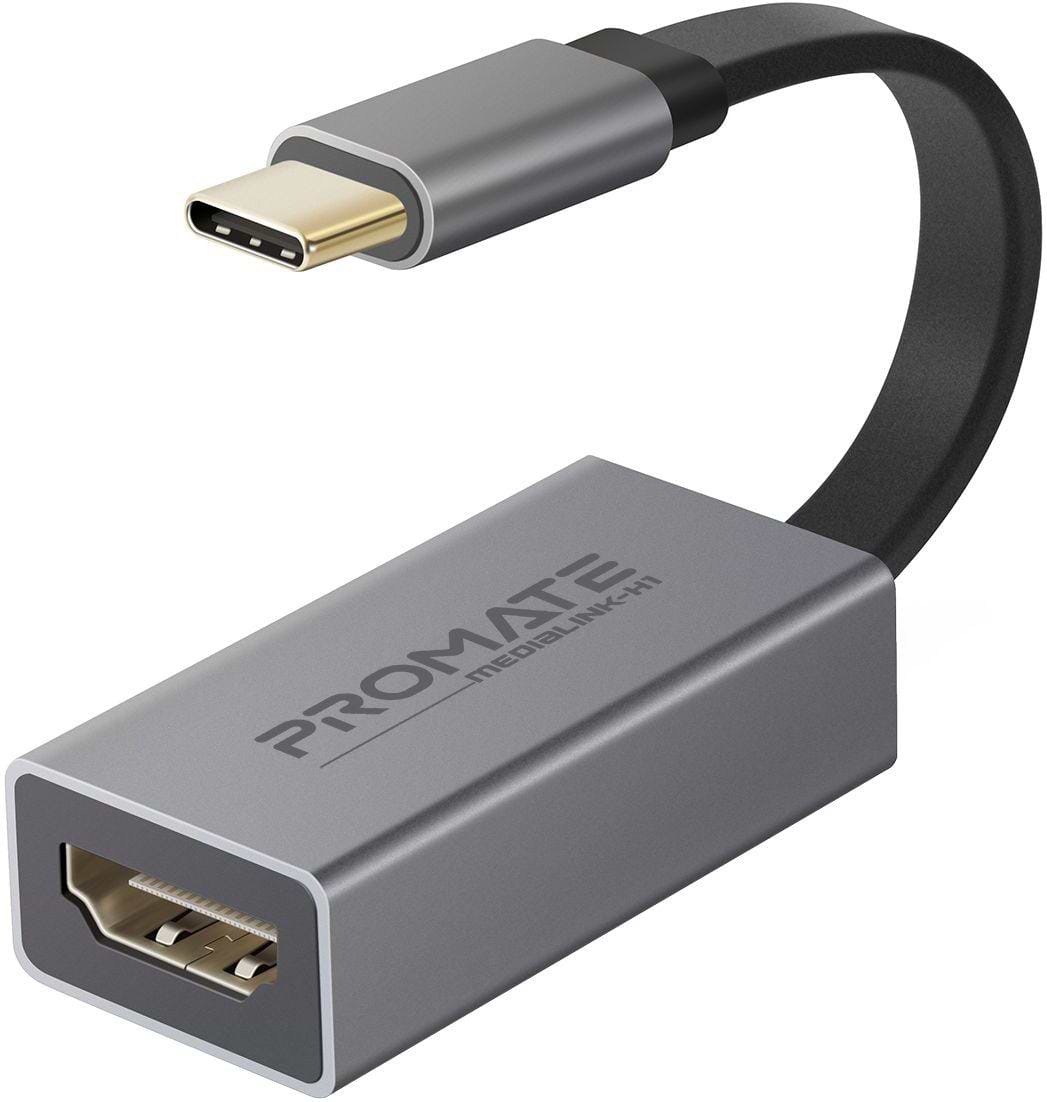 Перехідник Promate HDMI-USB Type-C medialink-h1.grey - Фото 1