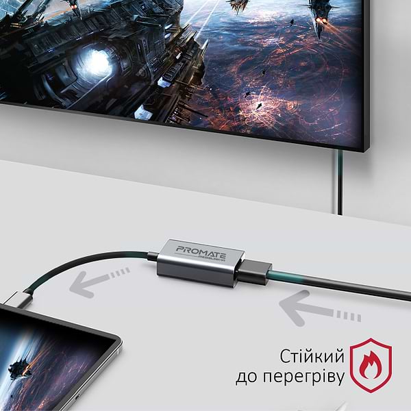 Фото - Переходник Promate HDMI-USB Type-C medialink-h1.grey