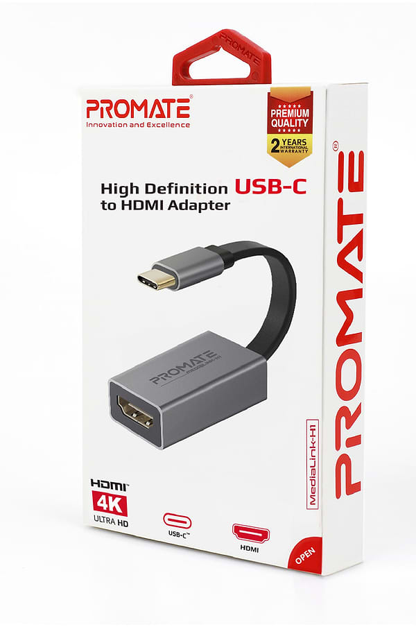 Фото - Переходник Promate HDMI-USB Type-C medialink-h1.grey