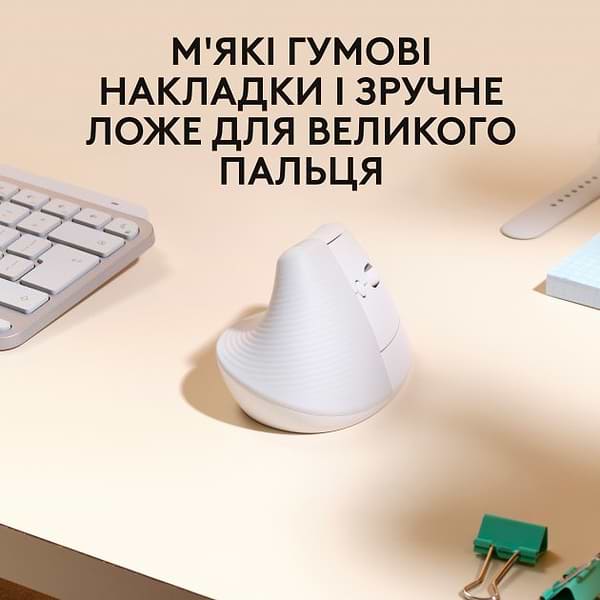 Фото - Мышь беспроводная Logitech Lift for Mac Vertical Ergonomic Off White (910-006477)