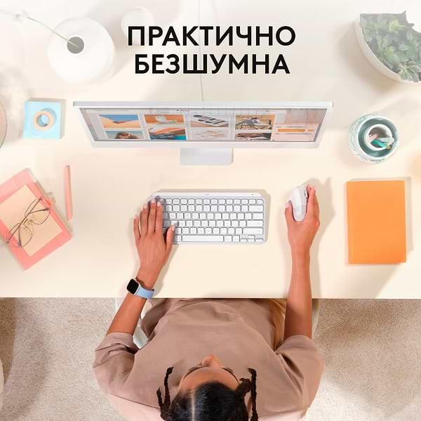 Фото - Мышь беспроводная Logitech Lift for Mac Vertical Ergonomic Off White (910-006477)