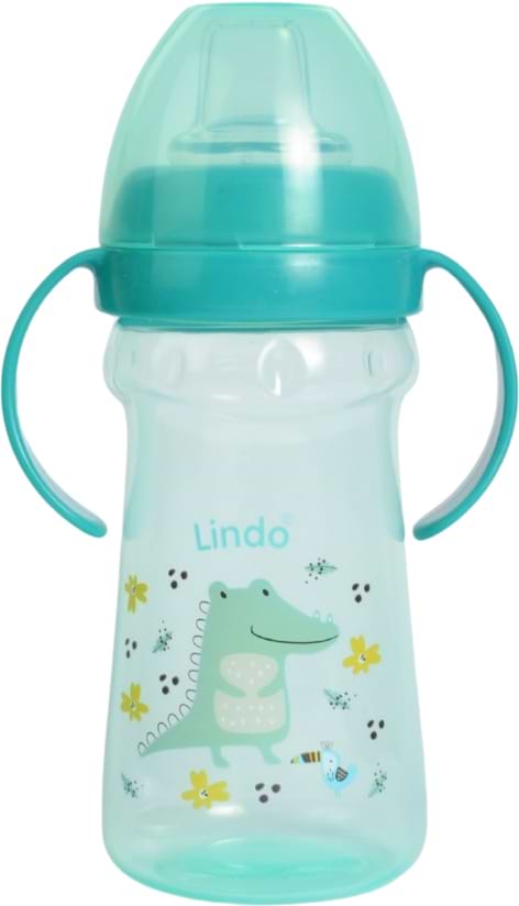 Поильник-непроливайка детский Lindo 300 мл (LI 114 зел)