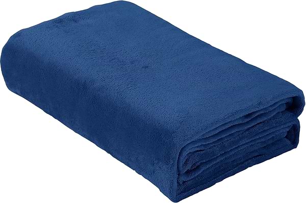 Фото - Плед евро Love you флис синий 200х220 см (8273)