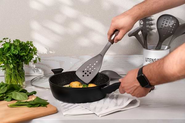 Фото - Лопатка кухонна Ardesto Gemini 32 см Gray/Brown (AR2133PG)