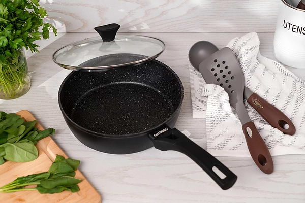 Фото - Лопатка кухонна Ardesto Gemini 32 см Gray/Brown (AR2133PG)