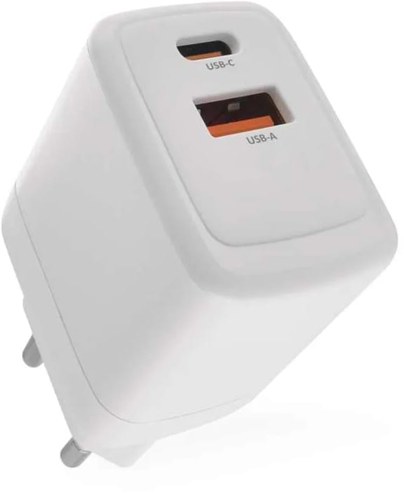 Сетевое зарядное устройство EMOS Универсальный USB GAN V02G20 1xUSB-A, 1xUB-C 20W 220V PD