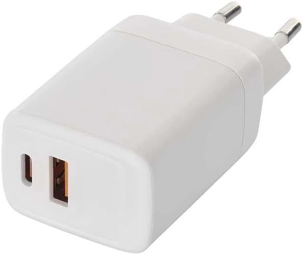 Фото - Сетевое зарядное устройство EMOS V04G45 1xUSB-A, 1xUB-C 20W 220V PD (V04G45)