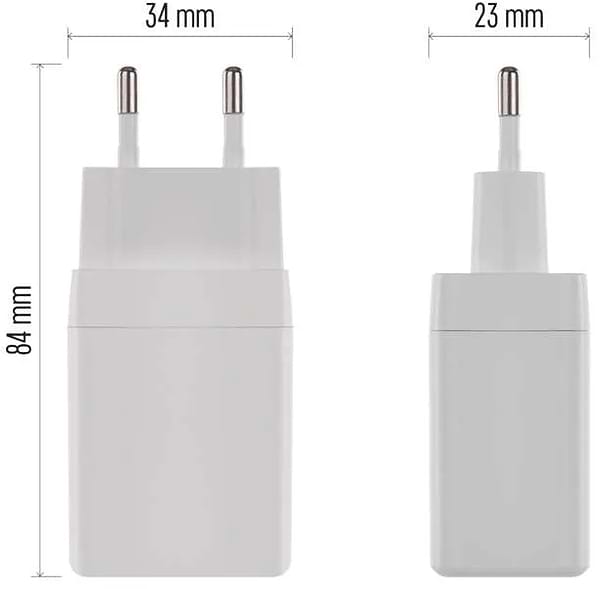 Фото - Сетевое зарядное устройство EMOS V04G45 1xUSB-A, 1xUB-C 20W 220V PD (V04G45)