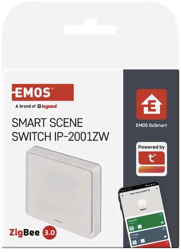 Фото - Бездротовий вимикач EMOS H5011 1 кнопка ZigBee 3.0 Білий