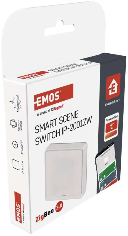 Фото - Бездротовий вимикач EMOS H5011 1 кнопка ZigBee 3.0 Білий