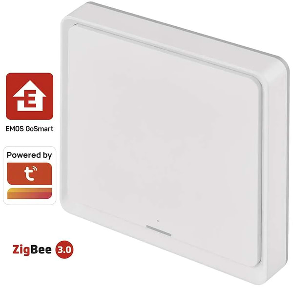 Фото - Бездротовий вимикач EMOS H5011 1 кнопка ZigBee 3.0 Білий