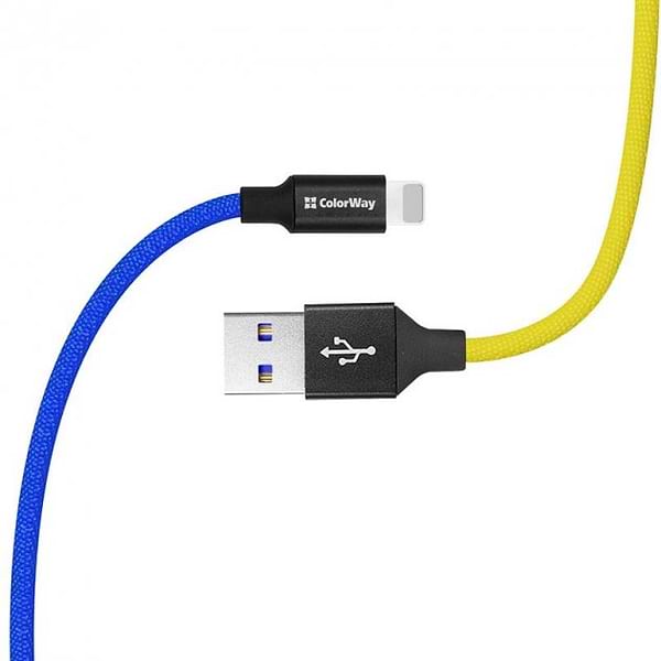 Фото - Кабель синхронизации данных Colorway USB -Apple Lightning 2.4А 1m (CW-CBUL052-BLY)