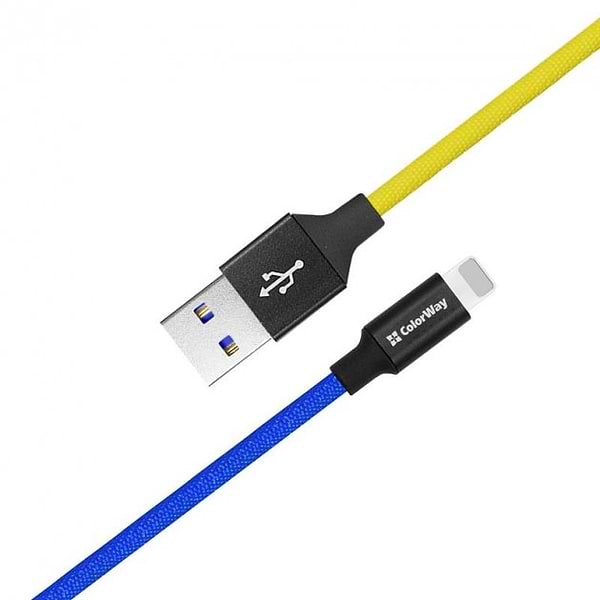 Фото - Кабель синхронизации данных Colorway USB -Apple Lightning 2.4А 1m (CW-CBUL052-BLY)