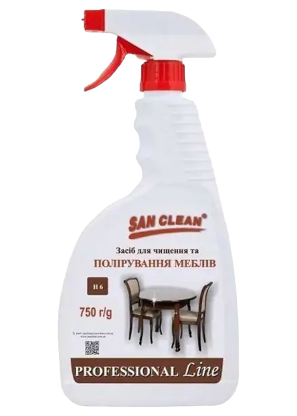 Засіб для чищення універсальний San Clean FURNITURE WAX CLEANER PROFESSIONAL LINE 750 г (4820003544082) - Фото 1