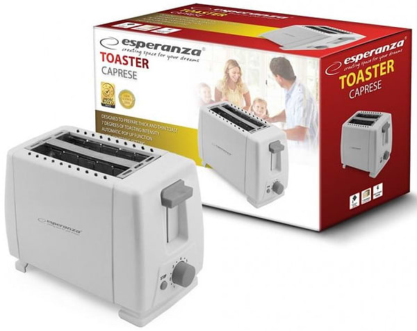 Фото - Тостер Esperanza Caprese 600 IN White (EKT001)