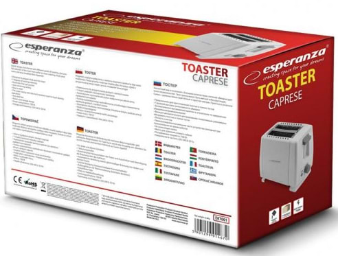 Фото - Тостер Esperanza Caprese 600 IN White (EKT001)