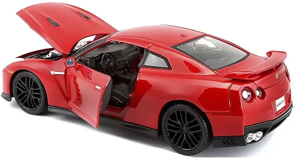 Фото - Коллекционная машинка 1:24 Bburago Nissan GT-R (ассорти красный, белый металлик, 1:24) (18-21082)