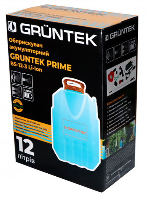Фото - Обприскувач акумуляторний Gruntek Prime BS-12-3 Li-Ion (296001082/12L)