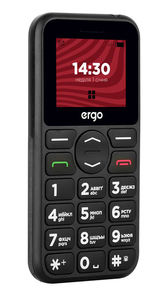 Фото - Мобільний телефон Ergo R181 Dual Sim Black