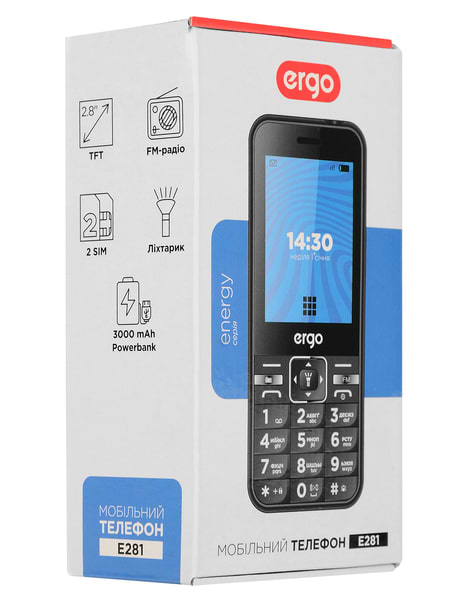 Фото - Мобільний телефон Ergo E281 Dual Sim Black