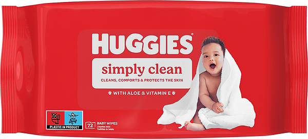 Фото - Салфетки влажные для детей Huggies Simply Clean, 72 шт. (5029053582238)