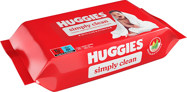 Фото - Салфетки влажные для детей Huggies Simply Clean, 72 шт. (5029053582238)