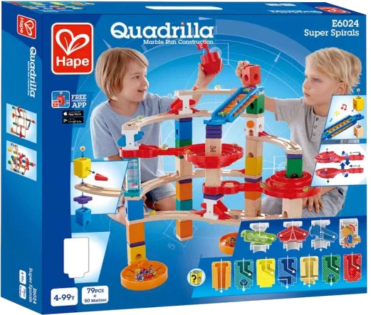 Фото - Деревянный конструктор Hape Quadrilla Спирали 129 эл. (E6024) Фото - Деревянный конструктор Hape Quadrilla Спирали 129 эл. (E6024)