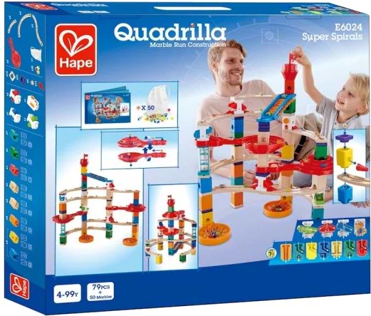 Фото - Деревянный конструктор Hape Quadrilla Спирали 129 эл. (E6024)