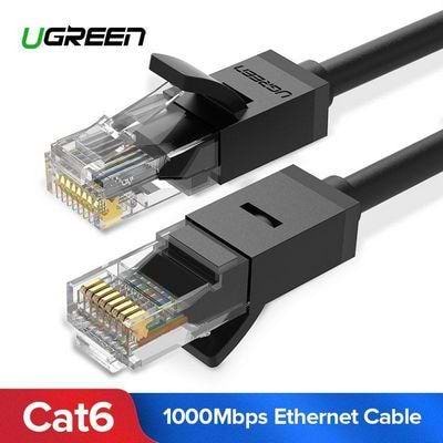 Фото - Кабель патч-корд UGREEN NW102 Cat 6 U/UTP Lan Cable 1m Black (20159)