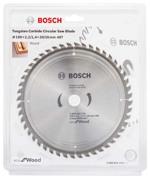 Фото - Диск алмазный Bosch Eco for Wood 190x2.2x20-48T (2.608.644.378)
