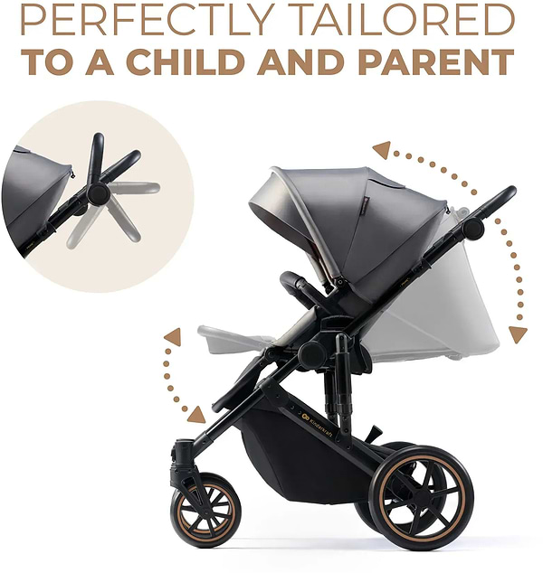 Фото - Коляска універсальна 2 в 1 Kinderkraft Prime 2 Shadow Grey (KSPRIM02GRY2000)