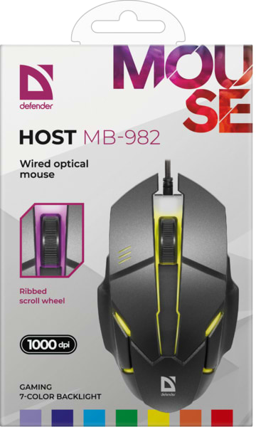Фото - Мышь проводная игровая Defender Host MB-982 (52982)