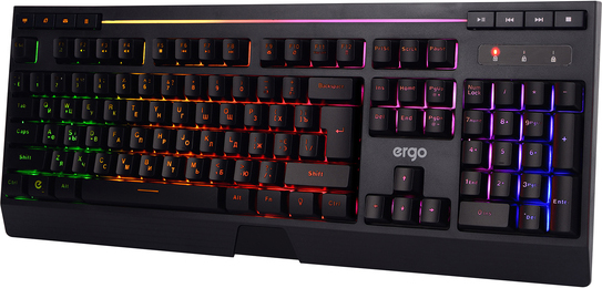 Фото - Клавіатура дротова ігрова Ergo ENG/RUS/UKR Black (KB-612)