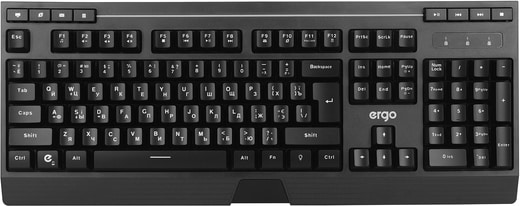 Фото - Клавіатура дротова ігрова Ergo ENG/RUS/UKR Black (KB-612)
